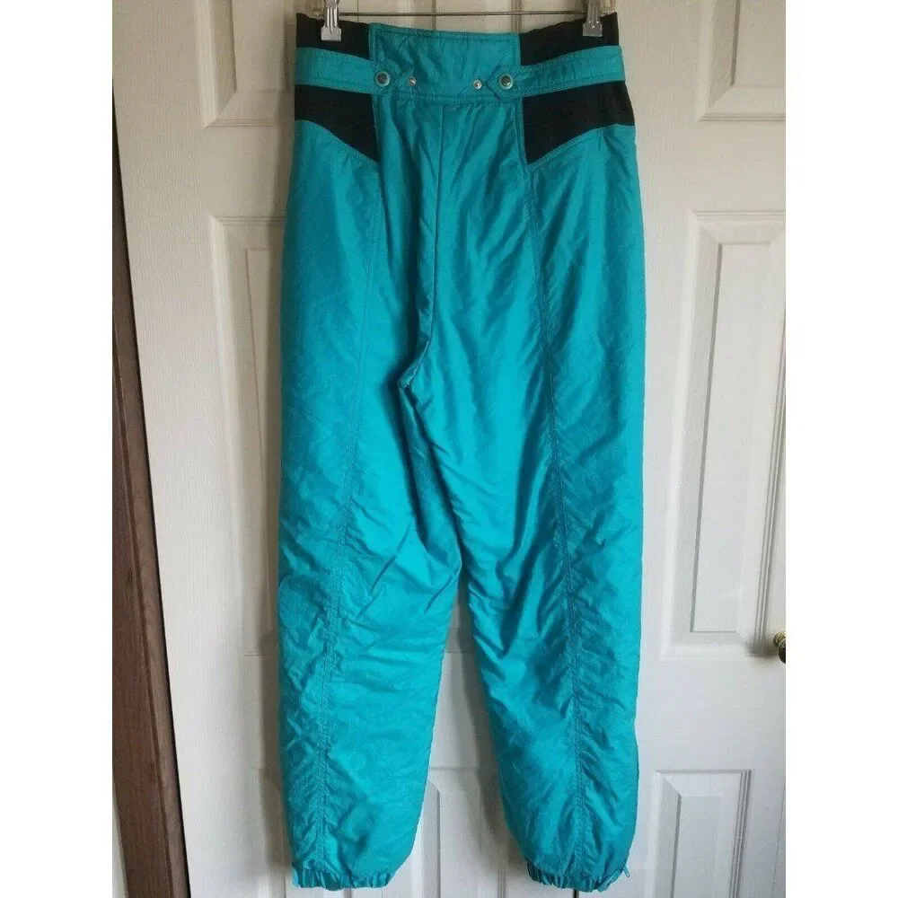 Turquoise Snow Pants Made in Italy Size 48